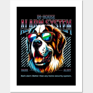 Bark Alert Saint Bernard Posters and Art